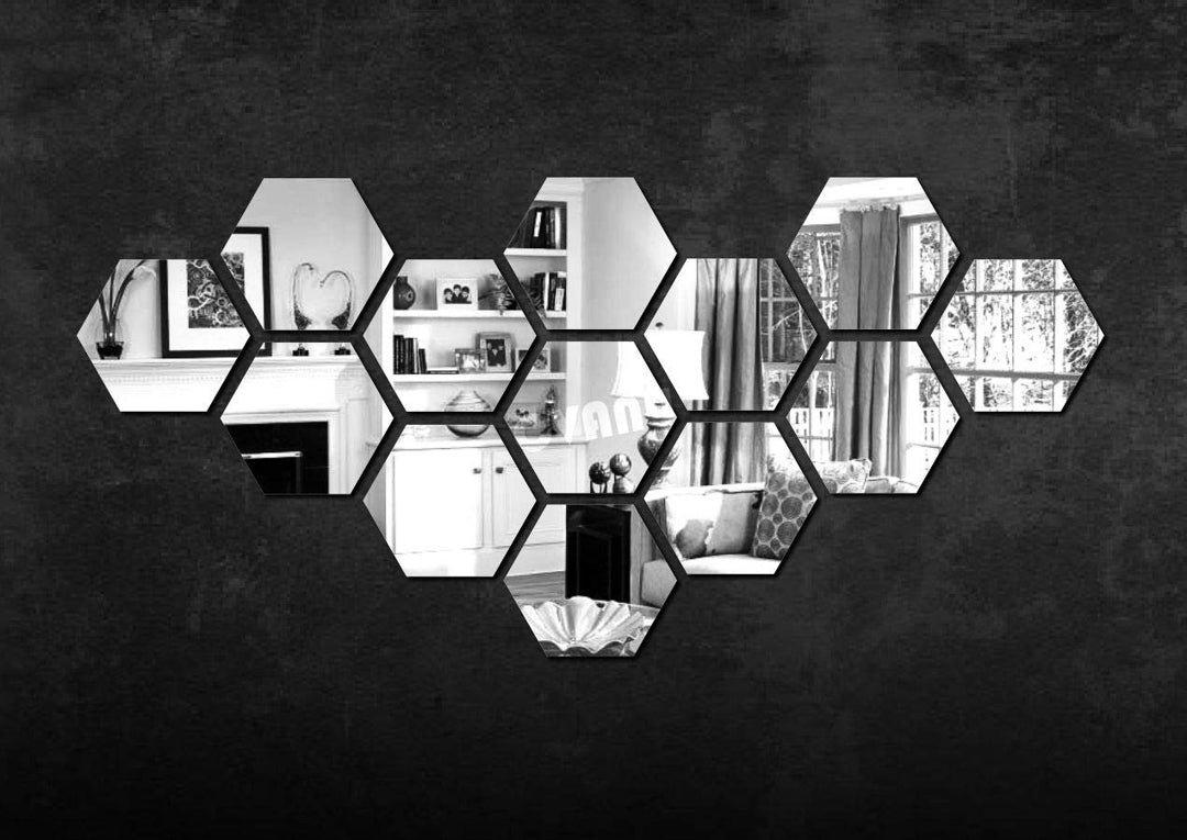 25_617555c8-f2ad-46de-b8ba-aee06f511404 Glam Hexagon Mirror Tiles – Self-Adhesive Acrylic Wall Décor (12 pcs) - Image 5