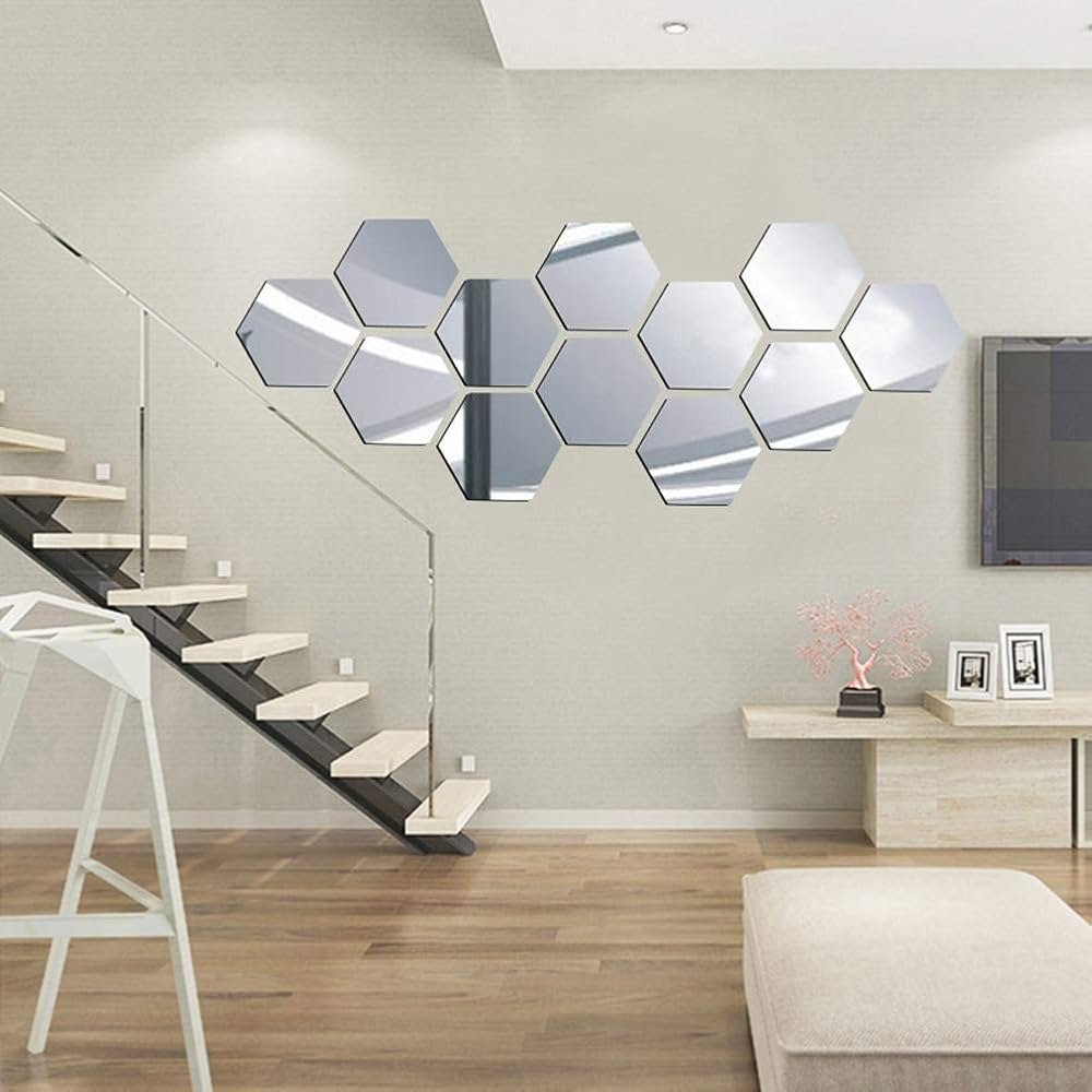 61+u9dWaGzL._AC_UF1000,1000_QL80_ Glam Hexagon Mirror Tiles – Self-Adhesive Acrylic Wall Décor (12 pcs) - Image 7