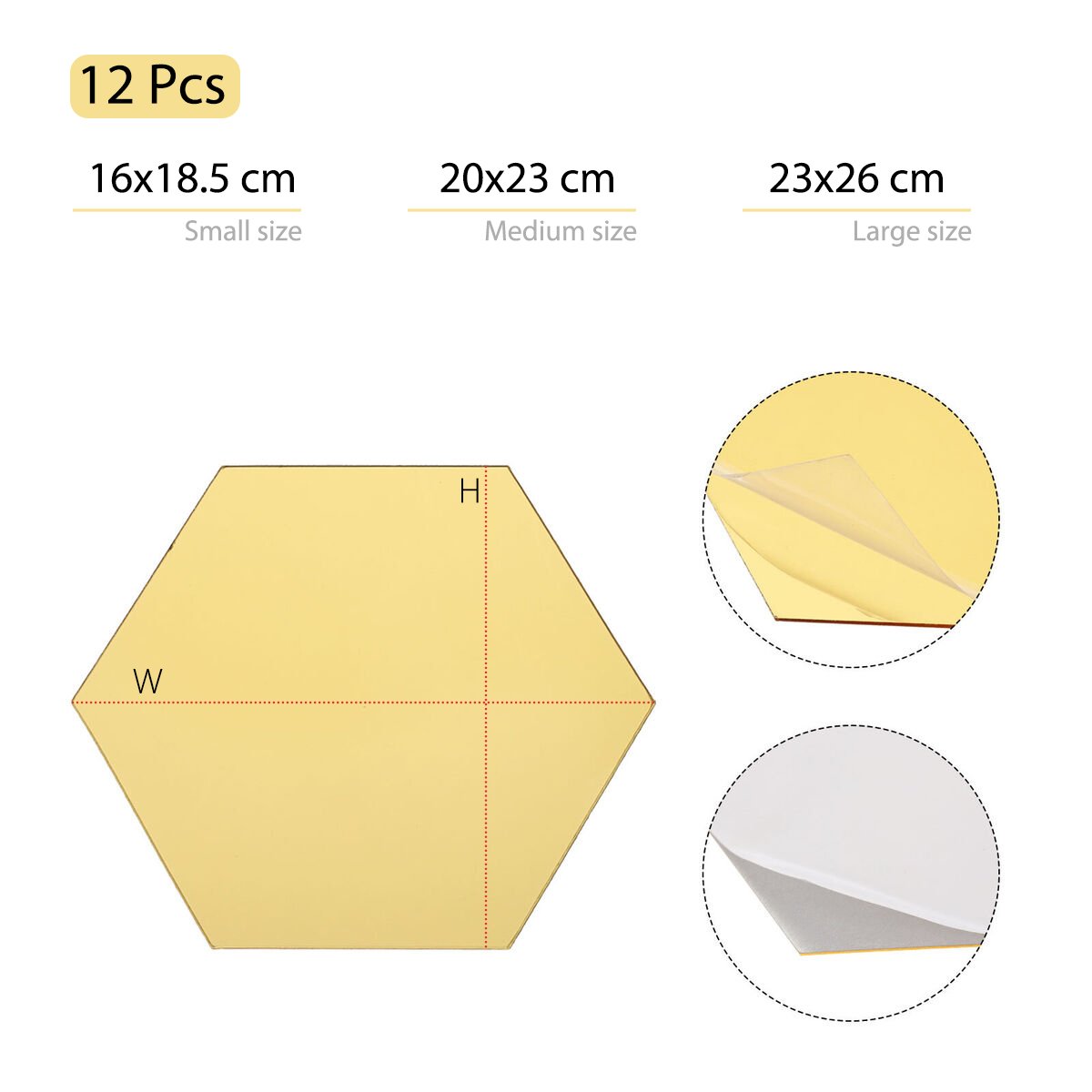 s-l1200 copy Glam Hexagon Mirror Tiles – Self-Adhesive Acrylic Wall Décor (12 pcs) - Image 8
