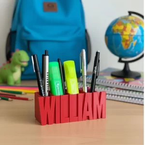 Personalized 3D Name Tag & Pen Holder (Back to school edition)