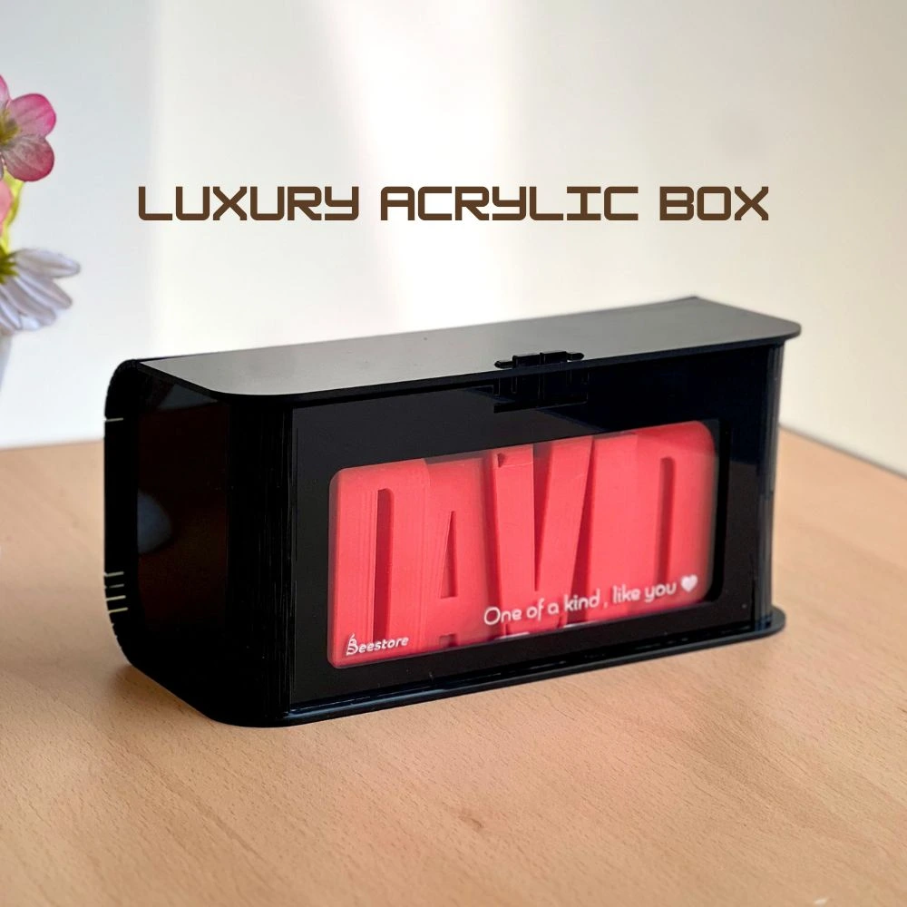 acrylic Personalized 3D Name Tag & Pen Holder - Image 8
