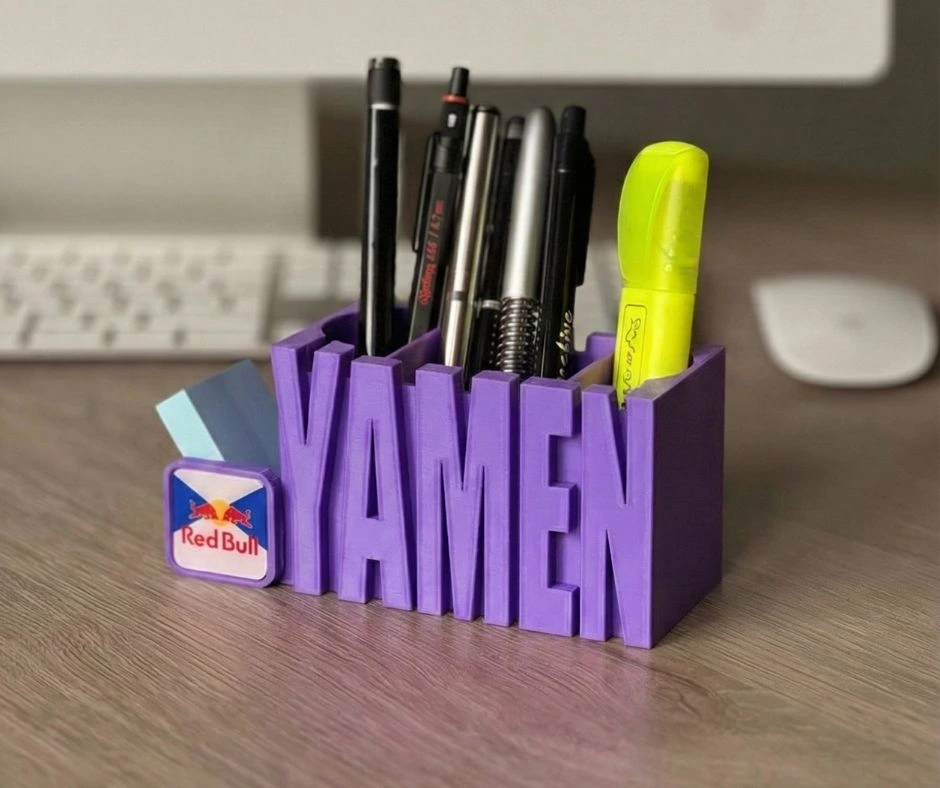 Yamen purble Personalized 3D Name Tag & Pen Holder - Logo Edition - Image 7