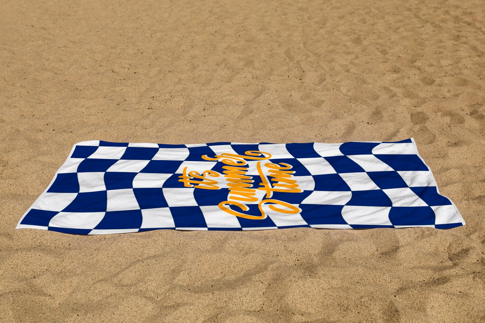 white beach towel psd mockup laying on the sand white beach towel psd mockup laying on the sand